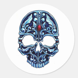 Pegatina Redonda Símbolo del tatuaje del personalizado de Guay, cr