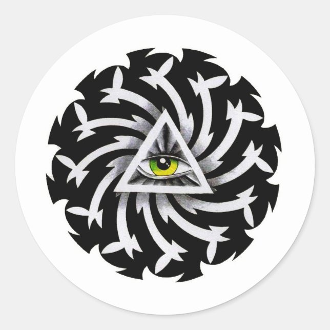 Pegatina Redonda Símbolo del tatuaje personalizado de Guay Tercer S (Anverso)