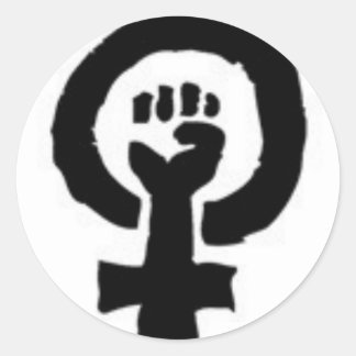 Pegatina Redonda Símbolo feminista