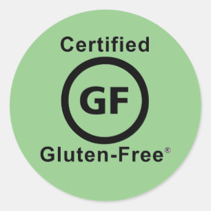 Pegatina Redonda Símbolo Gluten libre certificado