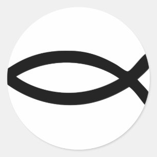 Pegatina Redonda símbolo jesus