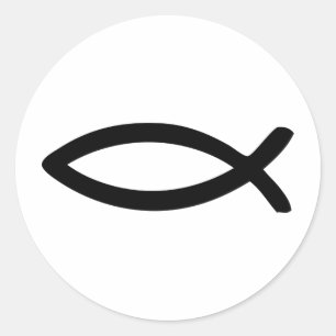 Pegatina Redonda símbolo jesus