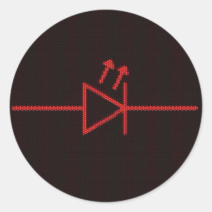 Pegatina Redonda Símbolo LED