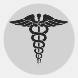 Pegatina Redonda Símbolo médico