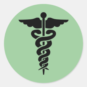 Pegatina Redonda Símbolo médico