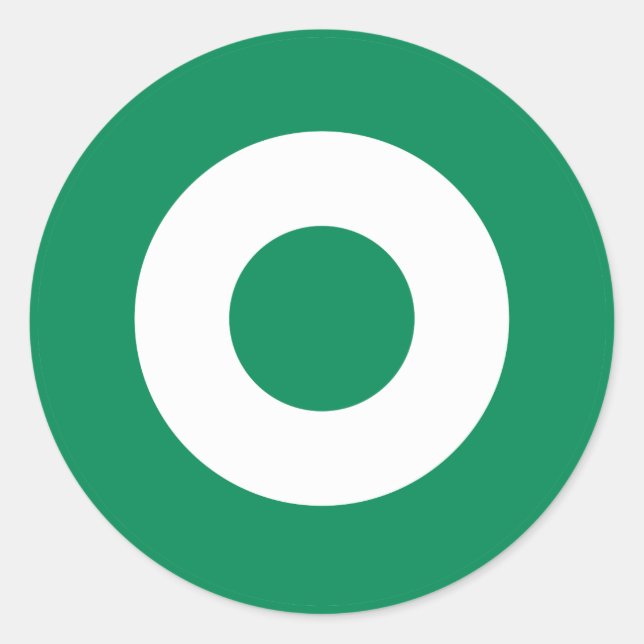 Pegatina Redonda Símbolo militar de la bandera del país redondeado  (Anverso)