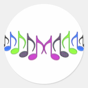 Pegatina Redonda Símbolo musical "M"