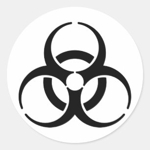 Pegatina Redonda Símbolo nuclear