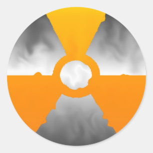 Pegatina Redonda Símbolo nuclear