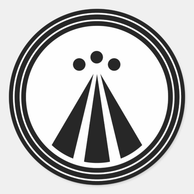 Pegatina Redonda Símbolo OBOD (Anverso)