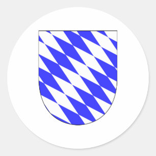 Pegatina Redonda Símbolo oficial de Alemania de Baviera del escudo