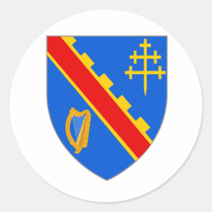Pegatina Redonda Símbolo oficial de armagh heraldry Irlanda