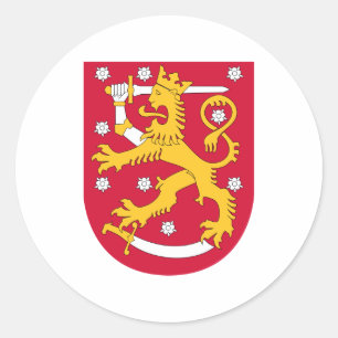Pegatina Redonda Símbolo oficial de la heráldica del escudo de
