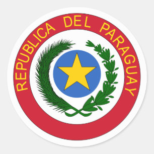 Pegatina Redonda Símbolo oficial de la heráldica del escudo de