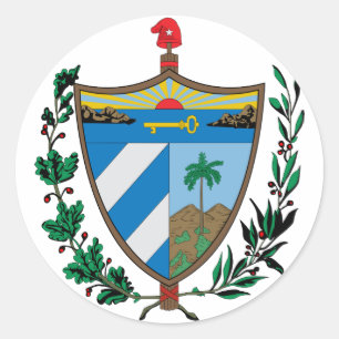 Pegatina Redonda Símbolo oficial de la heráldica del escudo de