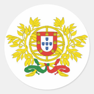 Pegatina Redonda Símbolo oficial de la heráldica del escudo de