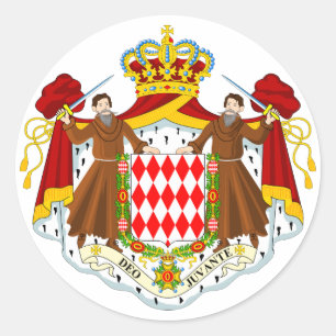 Pegatina Redonda Símbolo oficial de la heráldica del escudo de