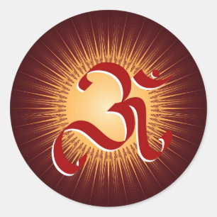 Pegatina Redonda símbolo OM