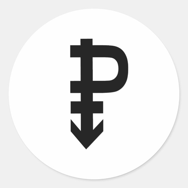 Pegatina Redonda Símbolo pansexual (Anverso)