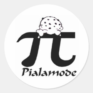 Pegatina Redonda Símbolo Pi