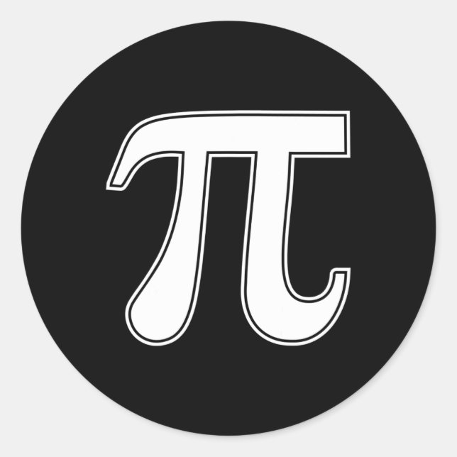 Pegatina Redonda Símbolo Pi Day Funny Graphal Apparel Pi (Anverso)