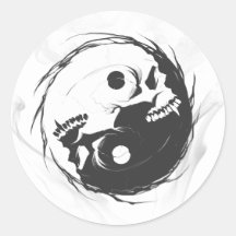 Símbolo religioso Yin yang oscuro