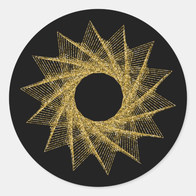 Pegatina Redonda Símbolo sagrado de geometría (Anverso)