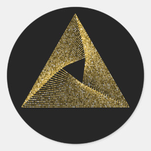 Pegatina Redonda Símbolo sagrado de geometría