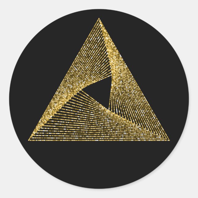 Pegatina Redonda Símbolo sagrado de geometría (Anverso)
