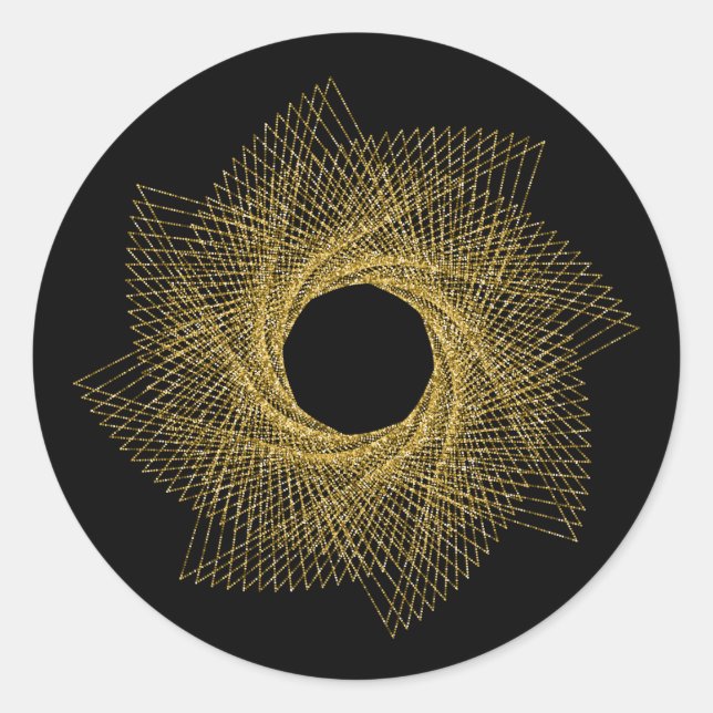 Pegatina Redonda Símbolo sagrado de geometría (Anverso)