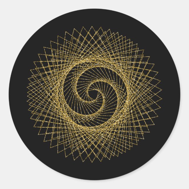 Pegatina Redonda Símbolo sagrado de geometría (Anverso)