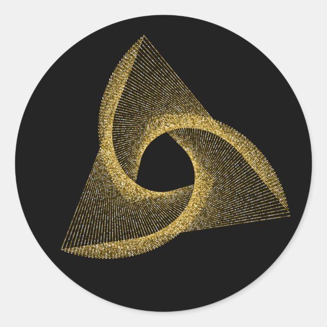 Pegatina Redonda Símbolo sagrado de geometría (Anverso)