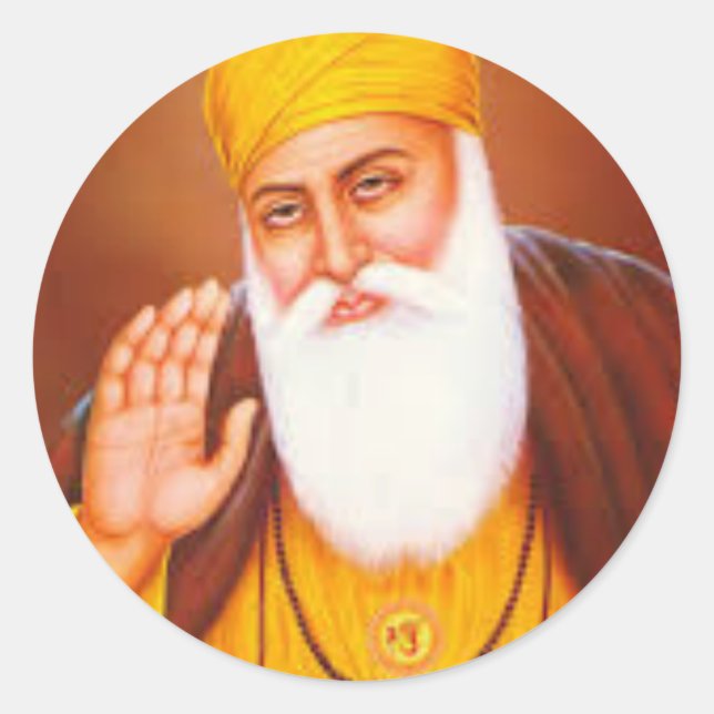 Pegatina Redonda Símbolo sij/arte (Anverso)