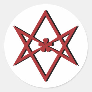 Pegatina Redonda Símbolo Thelema