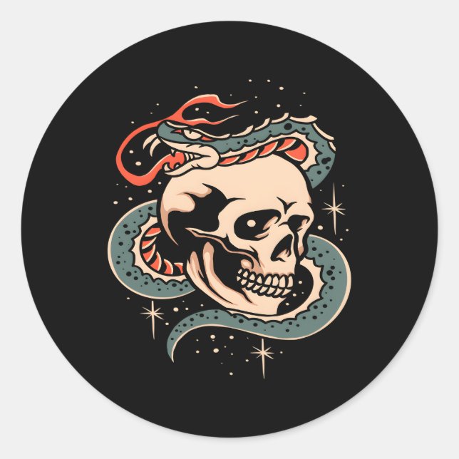 Pegatina Redonda Símbolo tribal del tatuaje del tatuaje (Anverso)