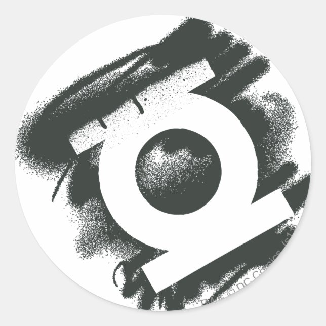 Pegatina Redonda Símbolo verde linterna (Anverso)