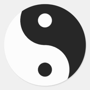 Pegatina Redonda Símbolo Ying Yang