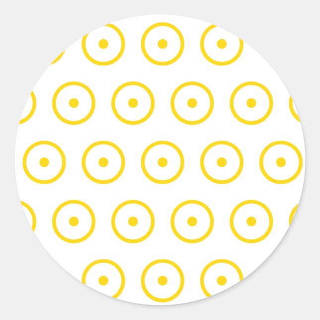 Pegatina Redonda Símbolos Astrology Planet Sun (Anverso)