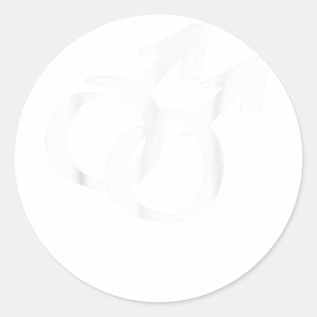 Pegatina Redonda Símbolos gays (Anverso)