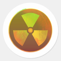 Símbolos nucleares resplandor radiactivo