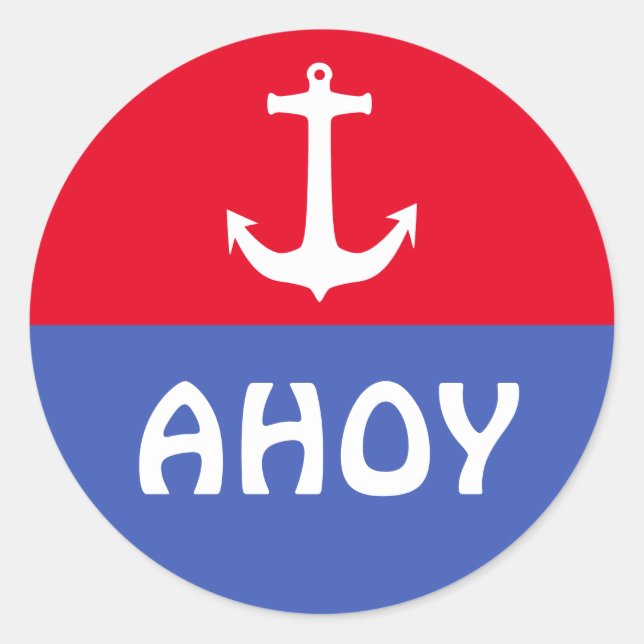 Pegatina Redonda Símbolos simples - ANCHOR + tus ideas (Anverso)