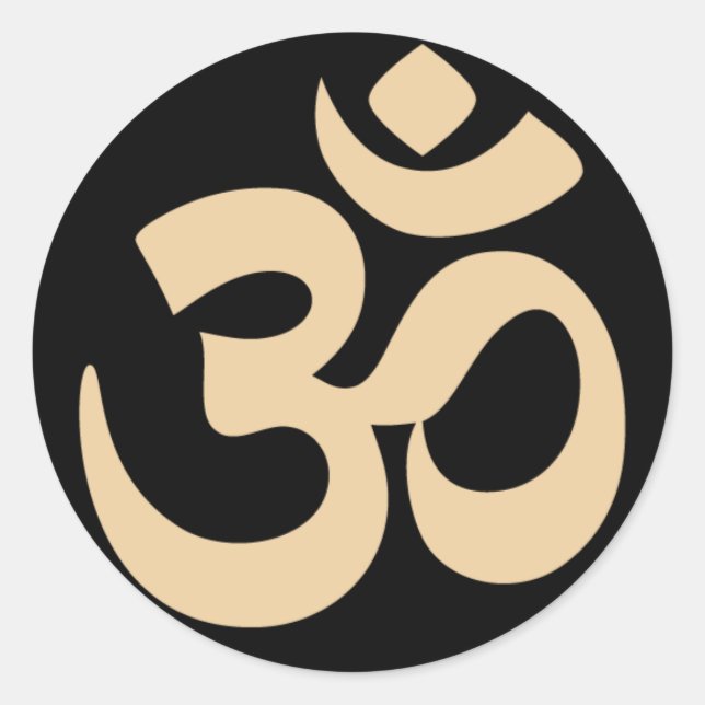 Pegatina Redonda Símbolos simples de 3 ojos (Anverso)