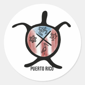 Pegatina Redonda Símbolos taínos