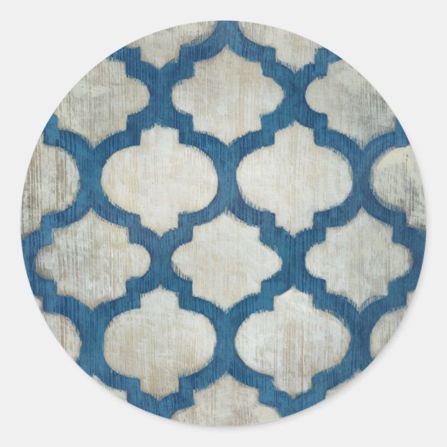 Pegatina Redonda Simetría de espectro II (Anverso)