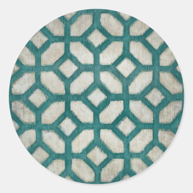 Pegatina Redonda Simetría de espectro IX (Anverso)