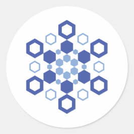 Pegatina Redonda Simetría escarada