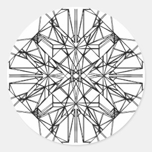 Pegatina Redonda simetría geométrica