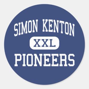 Pegatina Redonda Simon Kenton - pioneros - alto - independencia