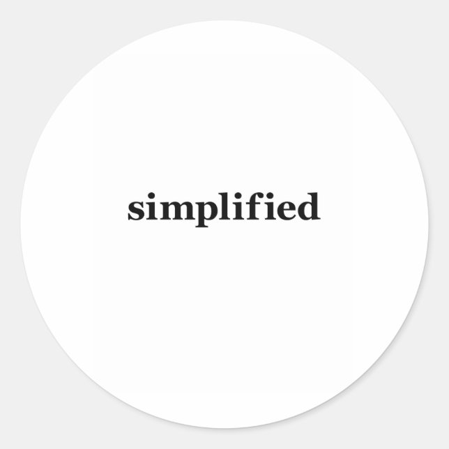 Pegatina Redonda Simpflificado (Anverso)