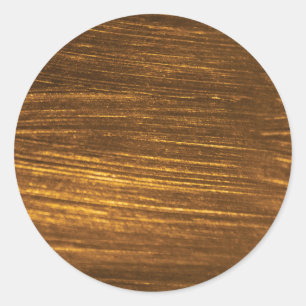 Pegatina Redonda Simple Faux Gold.